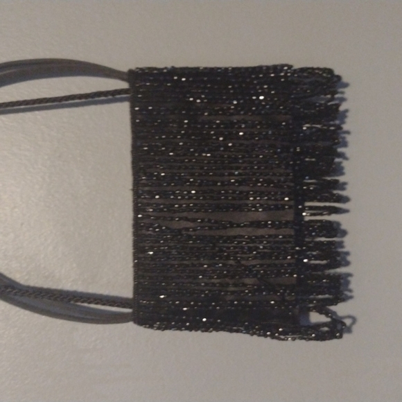 Vintage Cache evening purse black beaded small - Picture 6 of 10